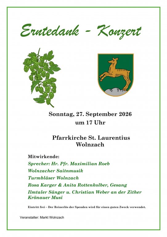 Grossansicht in neuem Fenster: Erntedank Konzert Plakat 2026